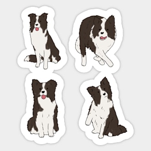 border collie pack Sticker